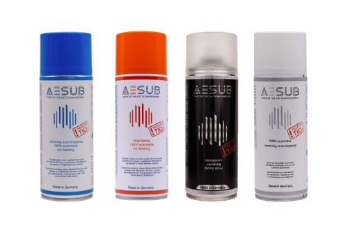 AESUB 4 Pack Blue, Orange, Transparent and White